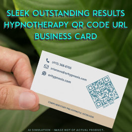 Sleek Outstanding Results Hypnotherapie QR-Code UR Visitenkarte