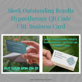 Sleek Outstanding Results Hypnotherapie QR-Code UR Visitenkarte