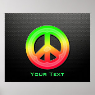 Sleek Peace Sign Poster