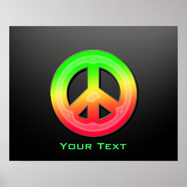 Sleek Peace Sign Poster (Vorne)