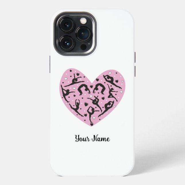 Sleek Rhythmic Gymnastics Personalized Phone Case iPhone Hülle (Rückseite)
