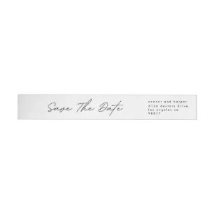 Sleek Romance   Schwarz Save the Date weiß   Wr