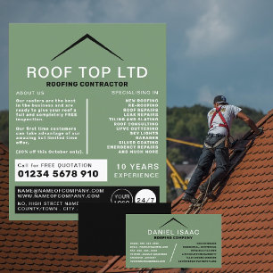 Sleek Roof, Roofer, Dachdecker Visitenkarte