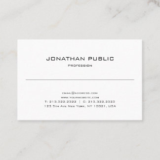 Sleek Schlicht Modernes Elegantes Design Beruflich Visitenkarte