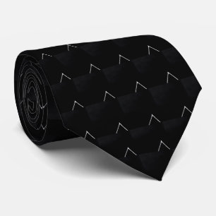 Sleek Schwarz-weiß V Pattern Neck Tie Krawatte