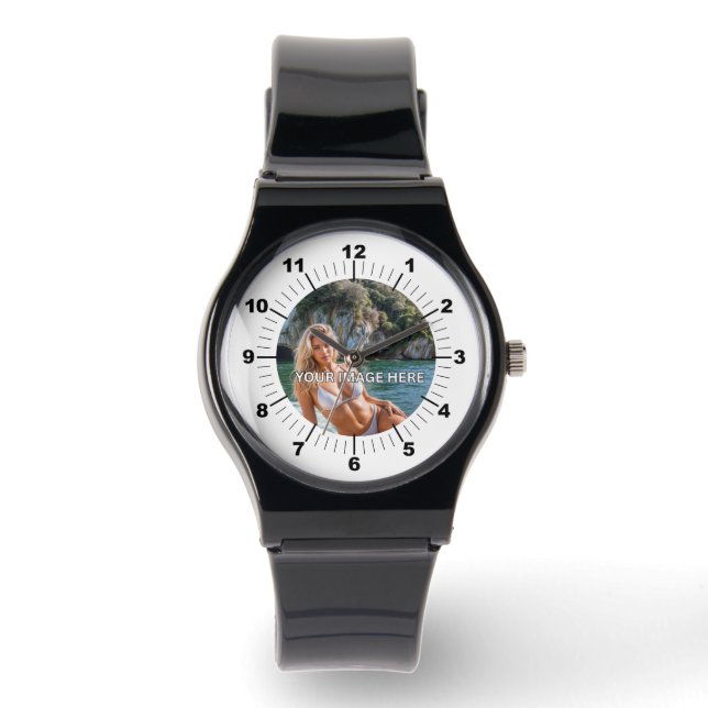 SLEEK! 🖤 Schwarzes Silikon-Armband Uhr (Vorderseite)