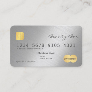 Sleek Simplistic Credit Card Shininum Visitenkarte