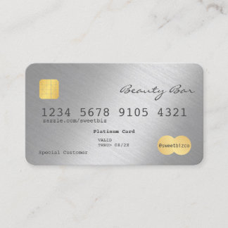 Sleek Simplistic Credit Card Shininum Visitenkarte