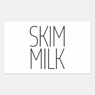 Sleek Skim Milk Rechteckiger Aufkleber