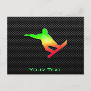 Sleek Snowboarding Postkarte