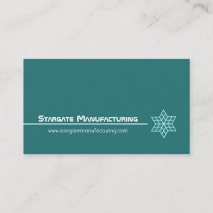 Sleek Star Business Card, Türkis Visitenkarte
