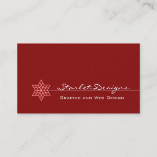 Sleek Starlet Business Card, Crimson Visitenkarte
