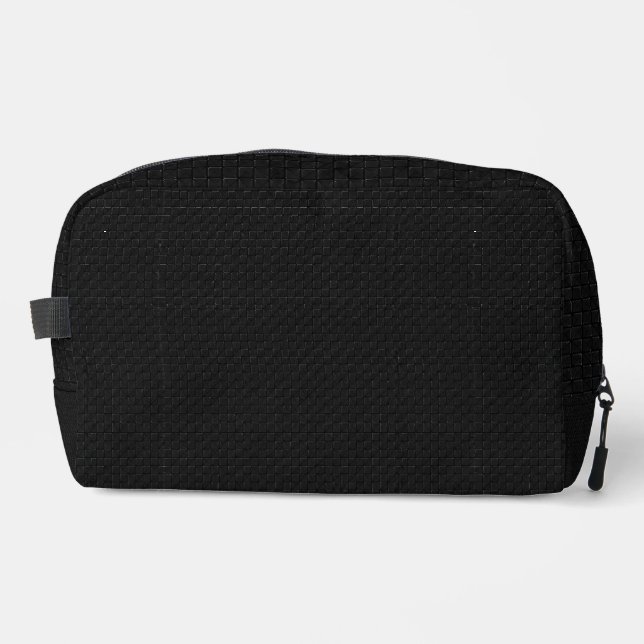 Sleek Stealth Schwarz Carbon Micro Tech Struktur Waschbeutel (Vorderseite)