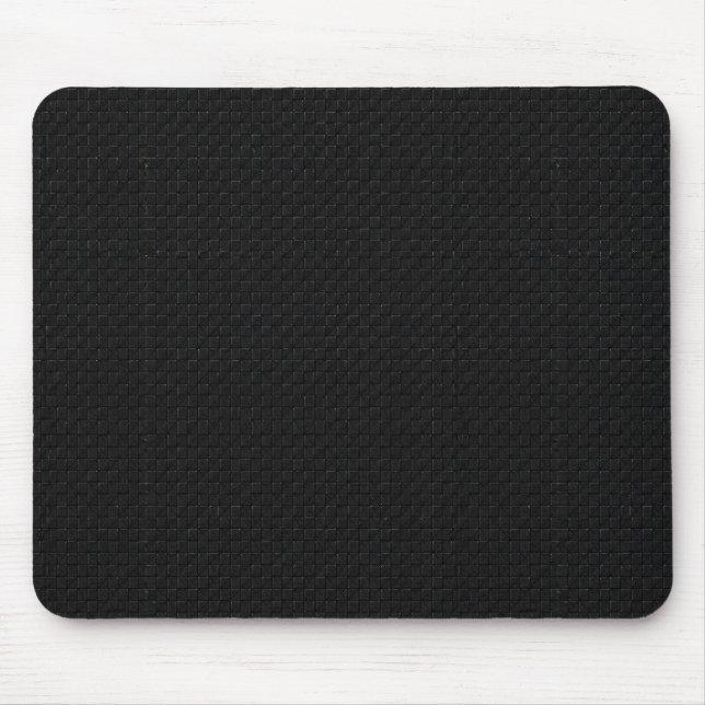 Sleek Stealth Schwarz Carbon Micro Tech Textur Mousepad (Vorne)