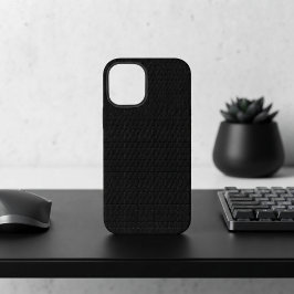 Sleek Stealth Schwarz Carbon-Mikro-Tech-Textur iPhone 12 Mini Hülle