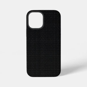 Sleek Stealth Schwarz Carbon-Mikro-Tech-Textur iPhone 12 Mini Hülle