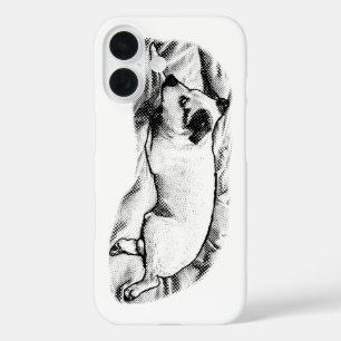 Sleek Terrier Portrait mit feinen Facetten iPhone 16 Hülle