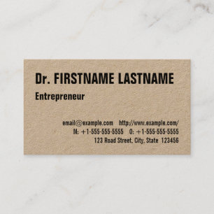 Sleek & Trendy Entrepreneur Business Card Visitenkarte