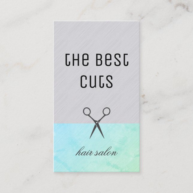 Sleek und Moderne Frisur Stylist Visitenkarte (Vorderseite)