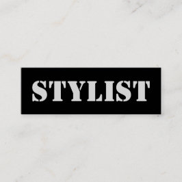 Sleek Urban Stylist QR-Code Mini Visitenkarte