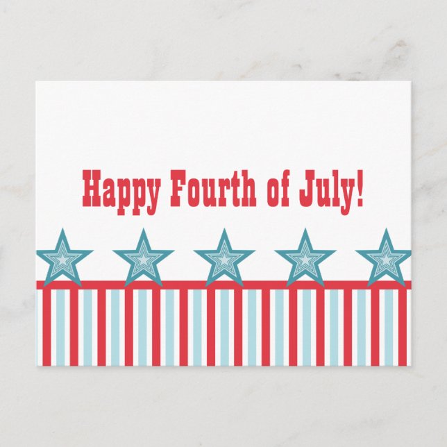 Sleek US Flagge Postcard Postkarte (Vorderseite)