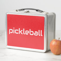 Sleek White PICKLEBALL Text auf helle Sportsrot