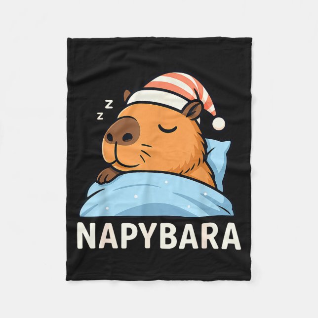 Sleeng Capybara Napybara Sleepshirt Pajamas Boys G Fleecedecke (Vorderseite)