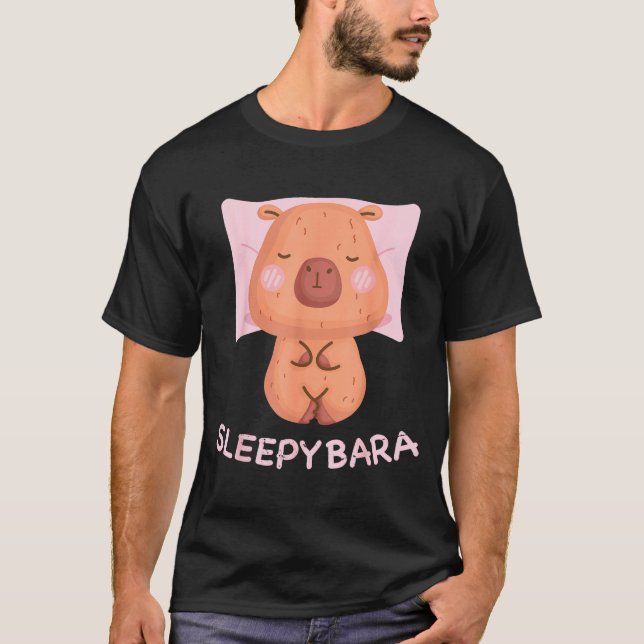 Sleeng Capybara Pajamas Nightgown Sleepybara Roden T-Shirt (Vorderseite)