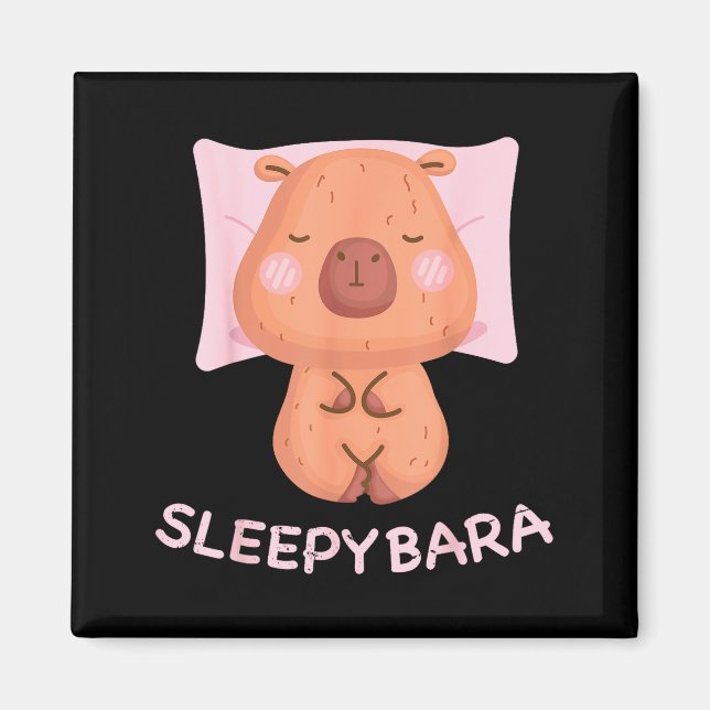 Sleeng Capybara Schlafanzug Nachthemd Sleepybara N Magnet (Vorne)