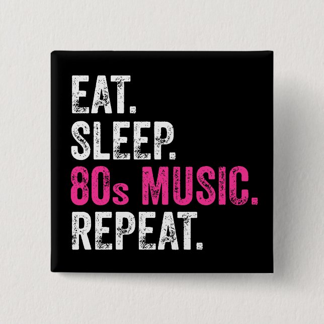 Sleep 80er Musik wiederholen Button (Vorderseite)