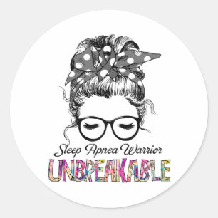 Sleep Apnea Awareness Ribbon Support Geschenke Runder Aufkleber