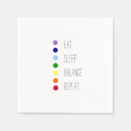 Sleep Balance Einfaches Chakra Design essen Serviette