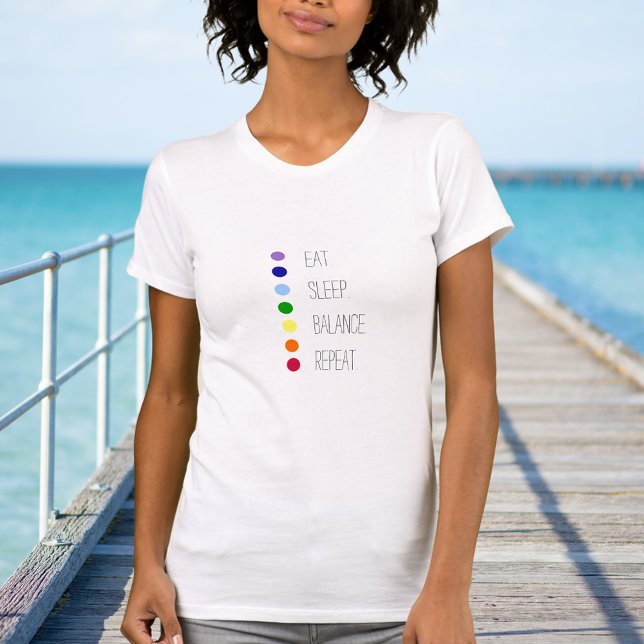 Sleep Balance Einfaches Chakra Design essen T-Shirt (Von Creator hochgeladen)
