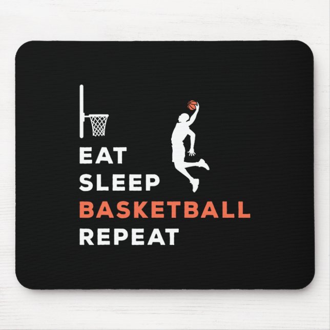 Sleep Basketball Basketball wiederholen Trainer-Ho Mousepad (Vorne)