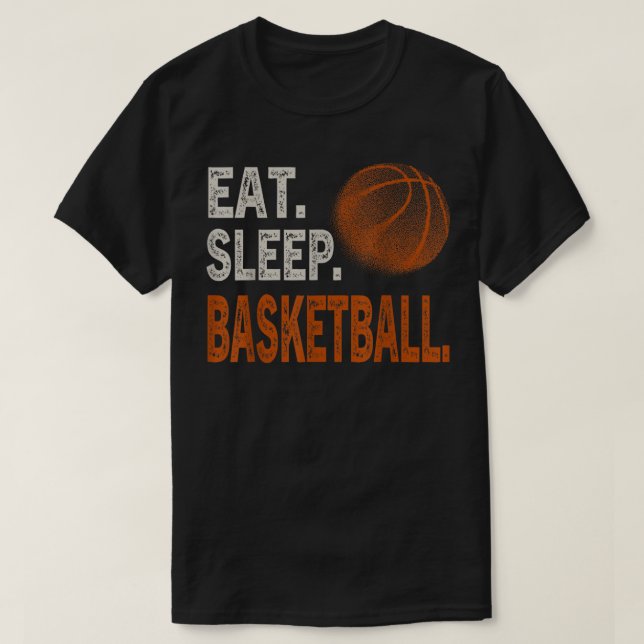 Sleep Basketball Shirt Männer Jugend Kind Basketba (Design vorne)