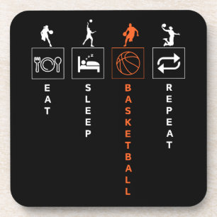 Sleep Basketball wiederholen Getränkeuntersetzer