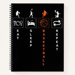 Sleep Basketball wiederholen Notizbuch