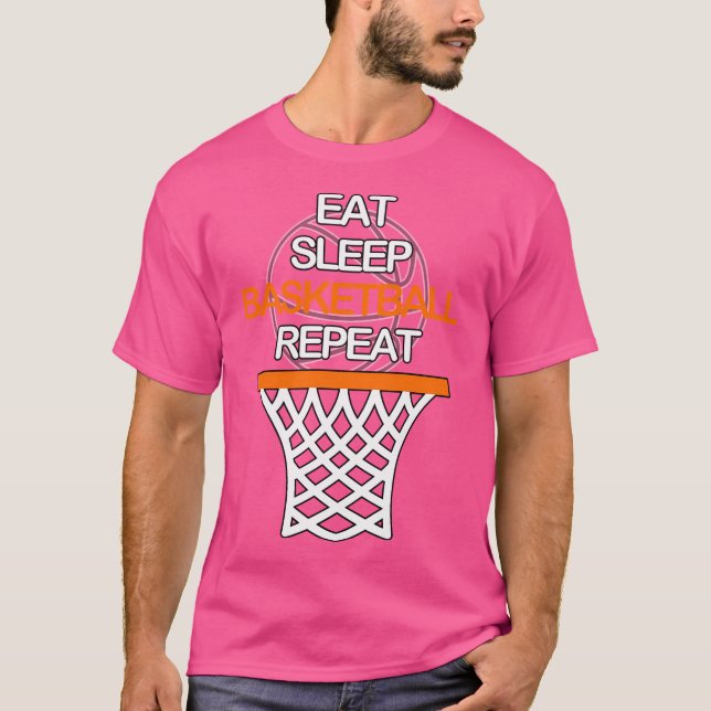 Sleep Basketball wiederholen T-Shirt (Vorderseite)