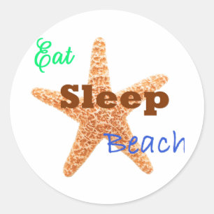 Sleep Beach essen - Circle Sticker