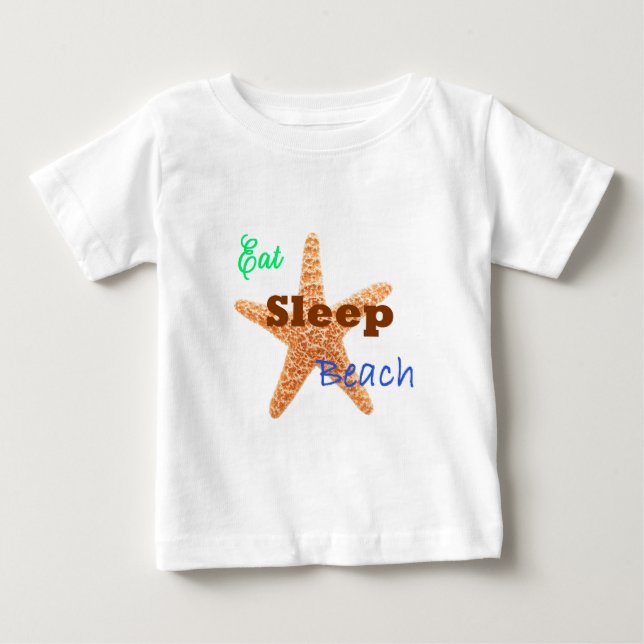 Sleep Beach essen - Kinder T - Shirt (Vorderseite)