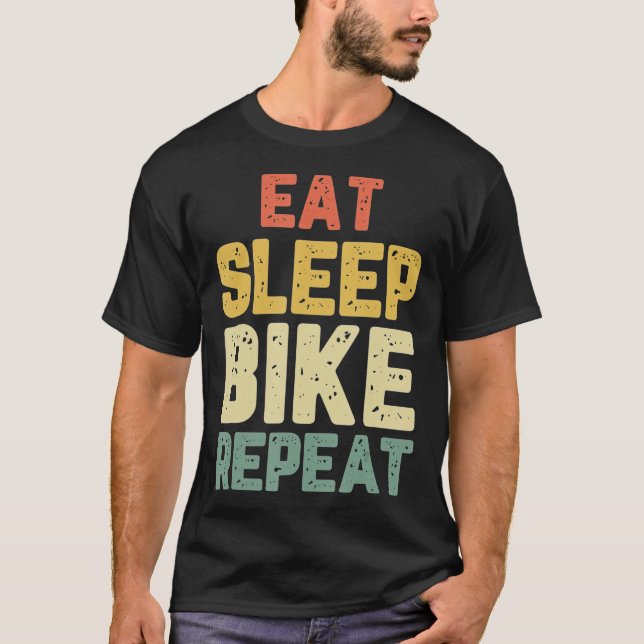 Sleep Bike Radfahren Rad fahren Fahrradfahren - Ge T-Shirt (Vorderseite)