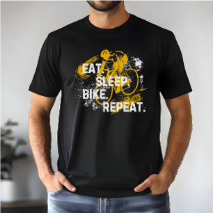 Sleep Bike wiederholen Retro-Vintages Fahren T-Shirt