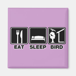 Sleep Bird essen (blind) Magnet