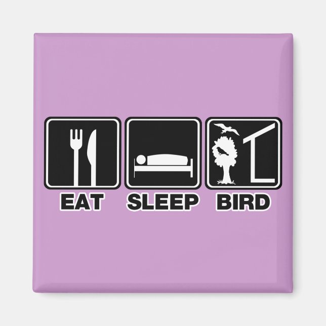 Sleep Bird essen (blind) Magnet (Vorne)