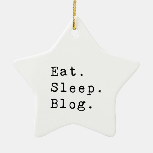 Sleep Blog essen Keramik Ornament (Vorne)