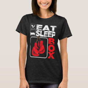 Sleep Box essen - Boxing Lover Gym Boxer Kickboxin T-Shirt