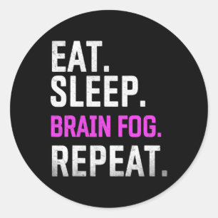 Sleep Brain Fog Wiederholung Fibromyalgie Bewussts Runder Aufkleber
