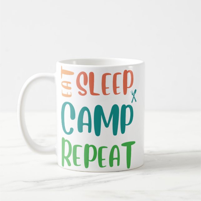 Sleep Camp Wiederholung essen - Das ultimative Cam Kaffeetasse (Links)