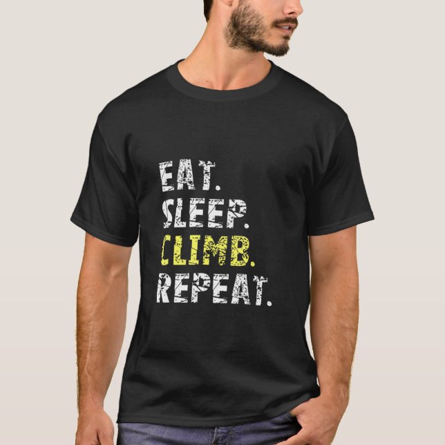 Sleep Climb Repeat - Rock Climbing Shirt (Vorderseite)