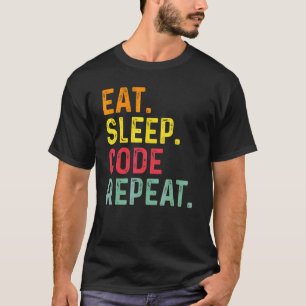 Sleep-Code wiederholen Programmieren Coding 2 T-Shirt